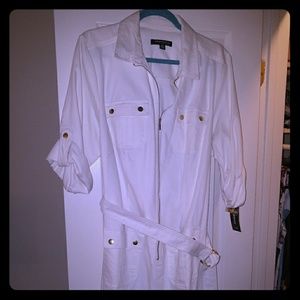 Brand new Sharagano denim belted shirt dress